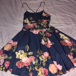 Navy Blue Skater Dress